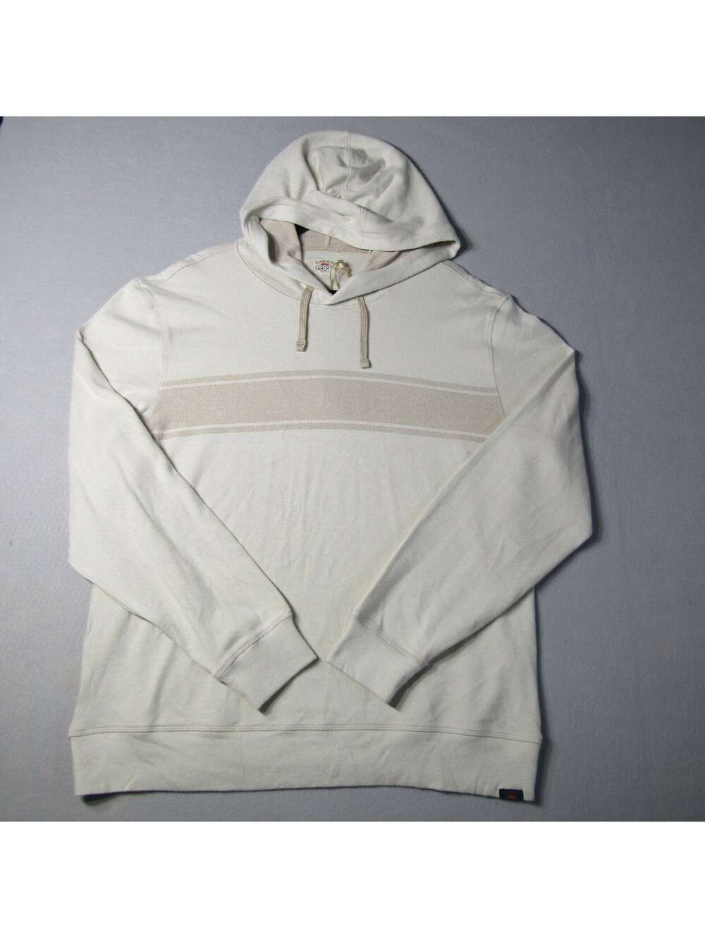 NWT Faherty Legend Sweater Hoodie Men's XL Winter Oat Surf Stripe
